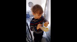 Cutest little boy tries pears for the first time !