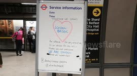 'Together we stand': London Bridge tube station shows solidarity after terror attack