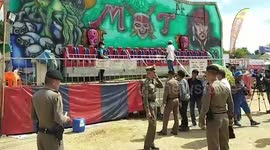 Police close fairground ride that ejected five people when safety bar opened