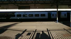 Deserted Salisbury Station as South Western Railway workers begin strike