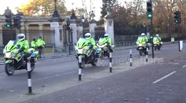 Outside Buckingham Palace ahead of the reception for NATO leaders hosted by HM Queen Elizabeth II