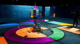 Spectacular mapping inside the Namsan Tower in South Korea