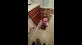 Contagious Laugh teaching him the stove is hot