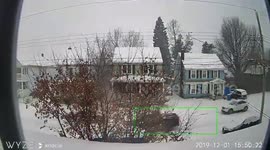 Three-day timelapse footage shows 23-inches of snow blanket Albany, New York