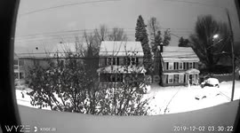Three-day timelapse footage shows 23-inches of snow blanket Albany, New York