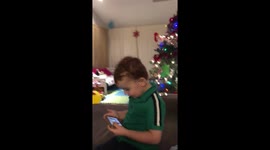 Little boy in Toronto is VERY excited to hear from Santa