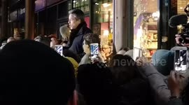 Hugh Grant called a 'racist' by protester at Labour rally