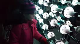 Little Girl playing Christmas tunes