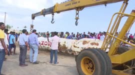 Satellite strap-on motor found by fishermen and brought back to shore in southern India
