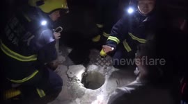 Chinese teenager lowers himself down narrow well for six times to rescue trapped toddler