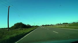 Near miss with car on wrong side of road