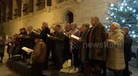 Christmas carols by Westminster Community Choir at the Winter Fair 2019 at British Parliament - London