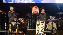 Time Magazine Person of the Year Greta Thunberg addresses crowds in Madrid on sidelines of COP25