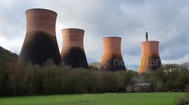 Kaboom! Huge cooling towers demolished in UK