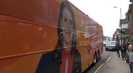 Liberal Democrat leader Jo Swinson pulls pints on campaign trail