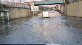 West lothian road floods