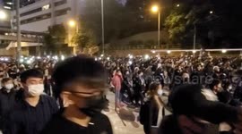 Hong Kongers light up streets with glowing mobile phones as protesters rally again in their thousands