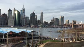 Brooklyn Bridge and New York City Skyline views from Brooklyn Heights Promenade (Esplanade).