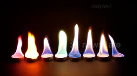 Ukrainian YouTuber creates mesmerising 'rainbow fire' experiment
