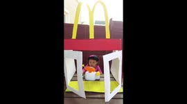 Irish mum builds her daughters their very own mini McDonald's drive-thru