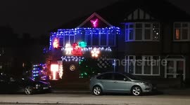 Houses In East London Show Of Christmas Lights
