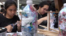 Angered by marine life killed by plastic waste, students at this Bangkok university turn to recycling