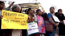 Protesters gather in Kolkata to demand justice following deadly rape cases in India