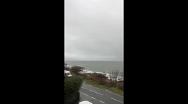 Storm Brendan on Loch Long in Argyll, Scotland