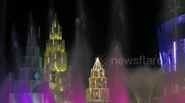 Christmas display with dancing fountains in Bangkok