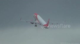 Planes leaving and landing at Bristol Airport struggle with strong crosswinds