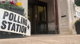 Voters at Islington Town Hall polling station