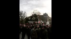 Paris protest footage