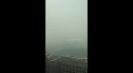 Sydney skyline shrouded in smoke