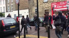 Labour leader Jeremy Corbyn hounded by press on London street