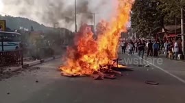 Effigies of Indian PM Modi burned as protests against citizenship bill continue