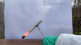 YouTuber creates explosive experiment by mixing gummy bears with potassium chlorate