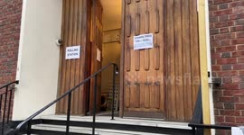 Polling station quiet in the upmarket area of Fitzrovia in central London on UK election day