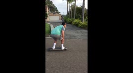 Slow-motion skateboarding fail in San Diego