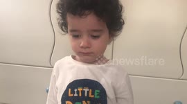 Kid thinks dad stole his nose!