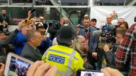 John McDonnell's victory speech turns ugly as fight breaks out in crowd