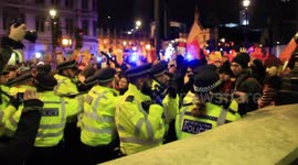 Anti-Boris Johnson protesters clash with police in Whitehall