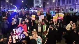 Tense scenes following UK election result as anti-Tory protesters clash with police