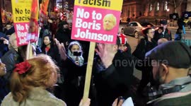 UK general election results spark angry protests outside Downing Street
