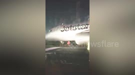 Tokyo-bound Jetstar plane veers off runway moments before takeoff in the Philippines