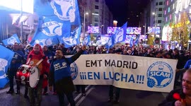 Strike by public transport workers brings parts of Madrid to a standstill