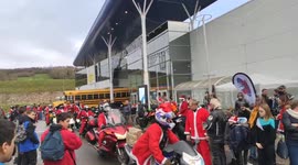 Bikers hold Santa Claus parade in France