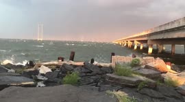 Slo-Mo Lightning Storm on the Beach