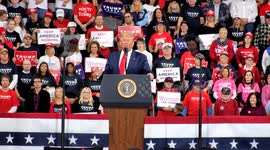 President Donald Trump addresses crowds at Hershey, Pennsylvania campaign rally  20191210 Cuts Camera Full