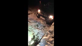 Tractor recovery of car