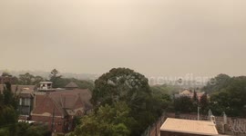 Sydney skyline blanketed with smoke